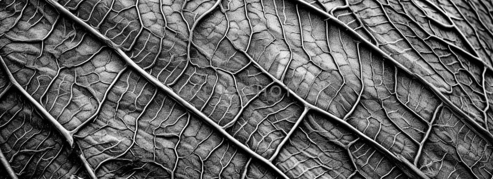 Abstract macro leaf patterns monochrome background. High resolution black and white image.