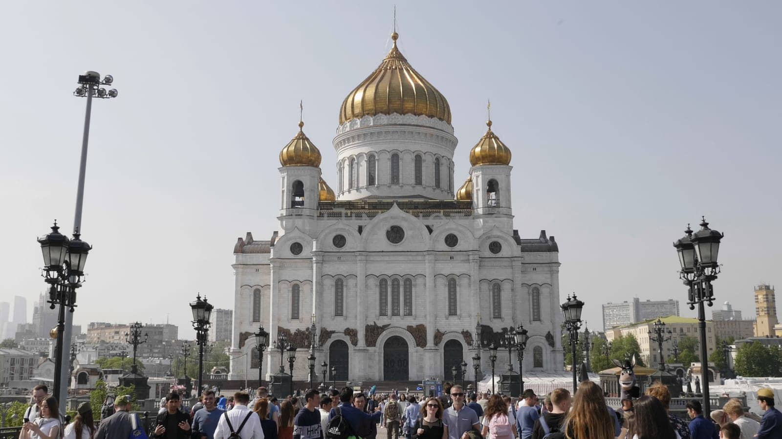 MOSCOW - MAY 17 2019: Orthodox Church of Christ the Savior In spring day on May 17, 2019 in Moscow, Russia.
