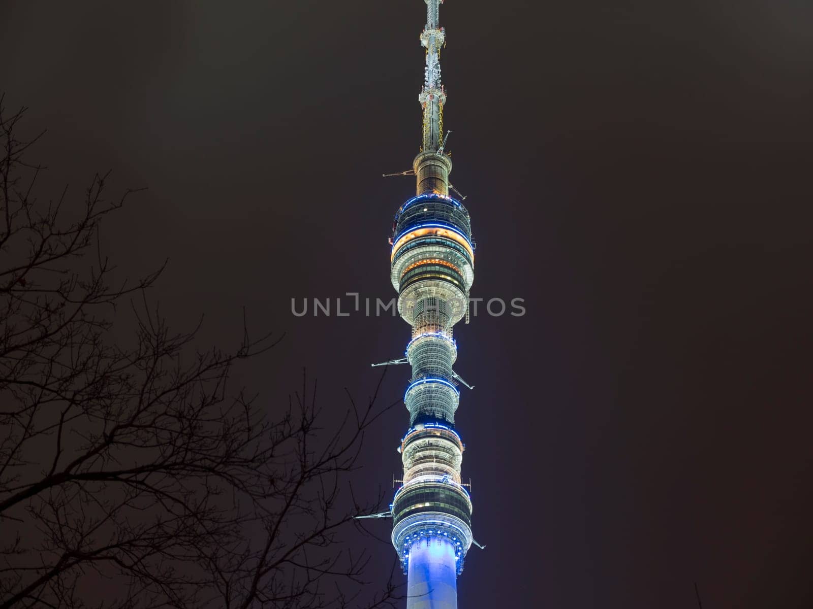 Ostankino tower is television and radio tower located in Moscow.