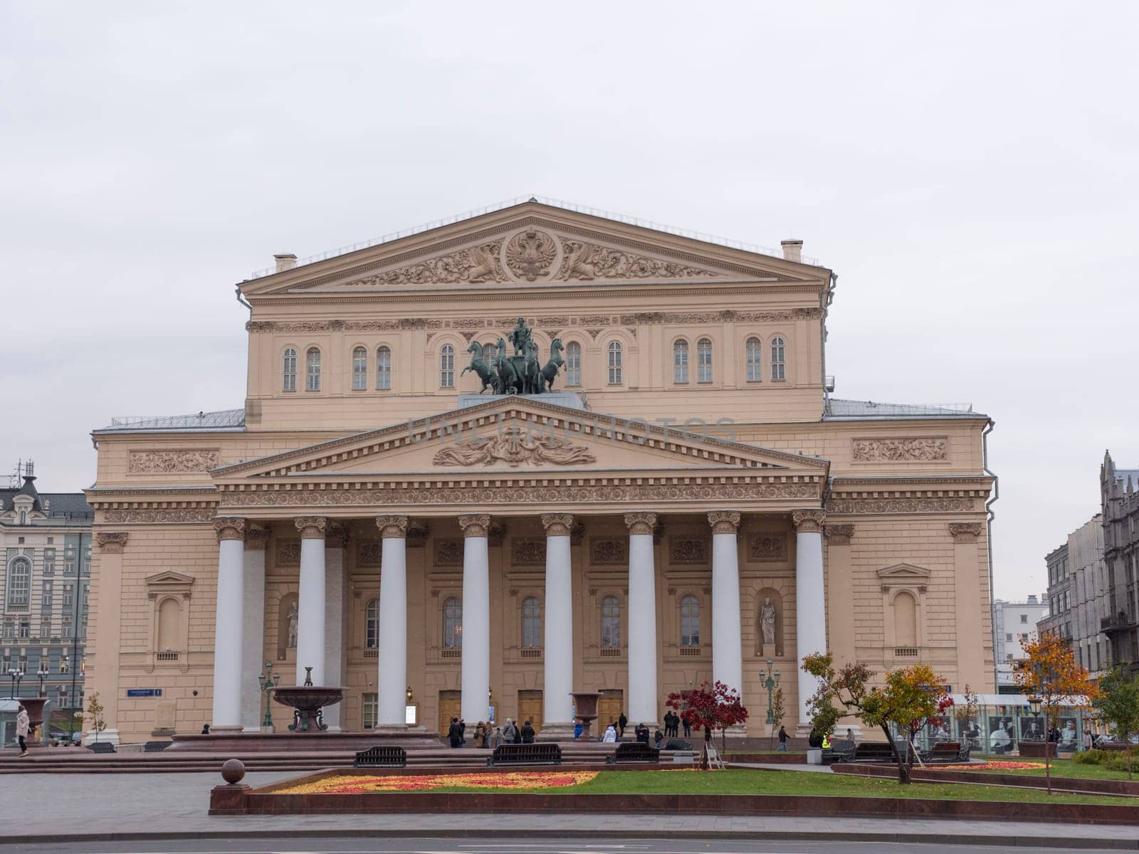 MOSCOW - OCTOBER 14: The Bolshoi Theater in Moscow, Russia on October 14, 2017 in Moscow, Russia.