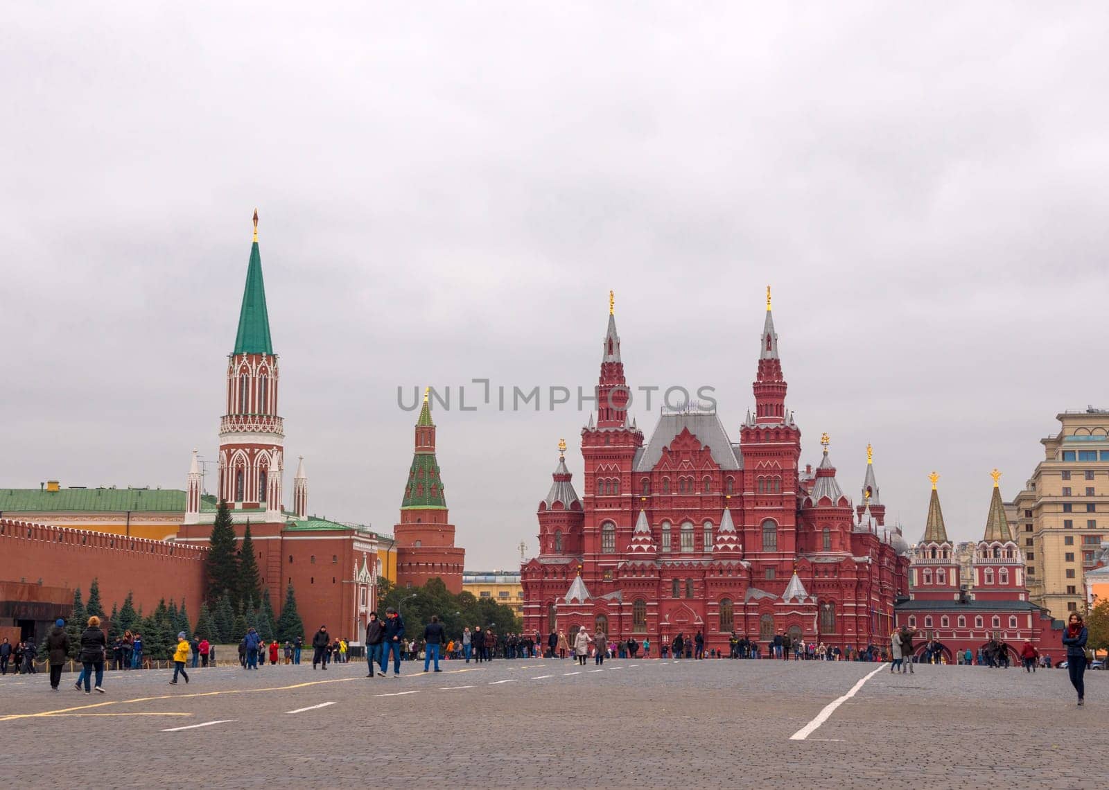 Moscow Red square, History Museum in Russia.