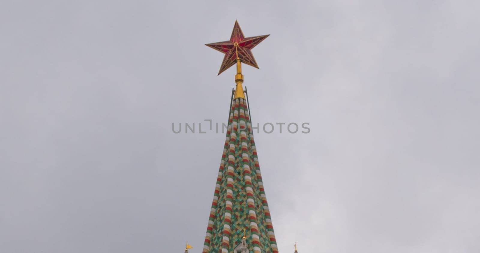 Moscow Kremlin Main Clock named Kuranti on Spasskaya Tower 12 hours . Red Square.
