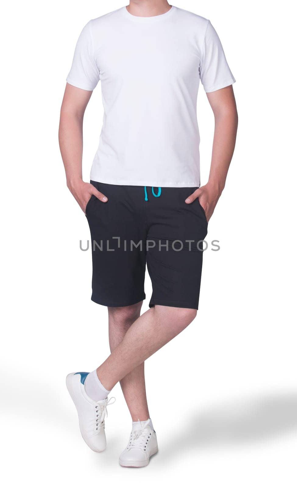 A male wearing a sports outfit isolated on whie by A_Karim