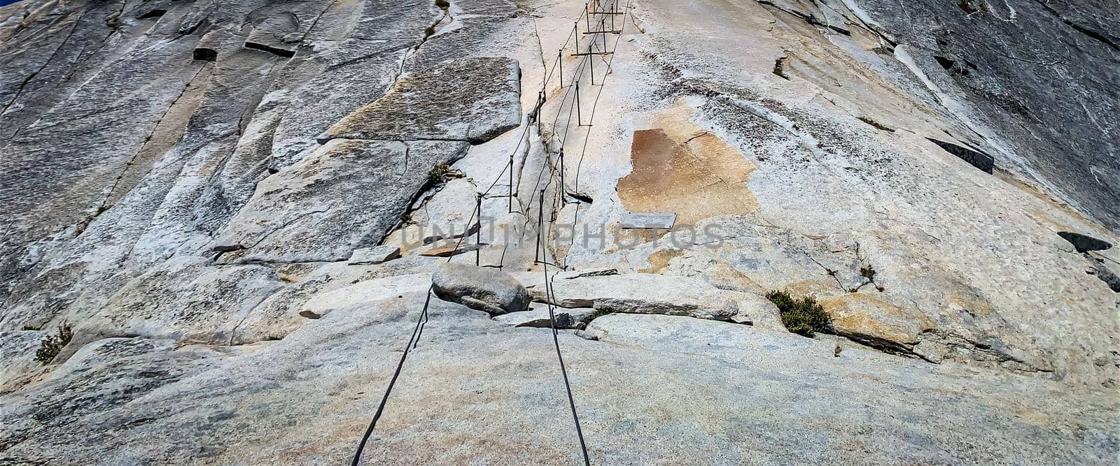 Half Dome cable in Yosemite National Park by gepeng
