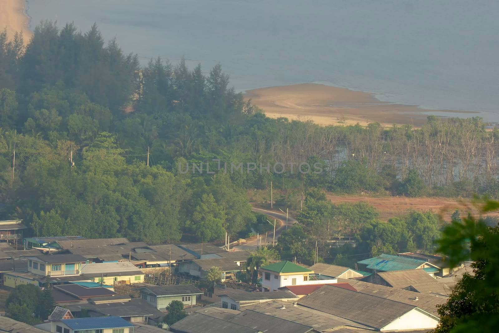 The beach at Chumphon, looking at the high angle from Khao Matree view point