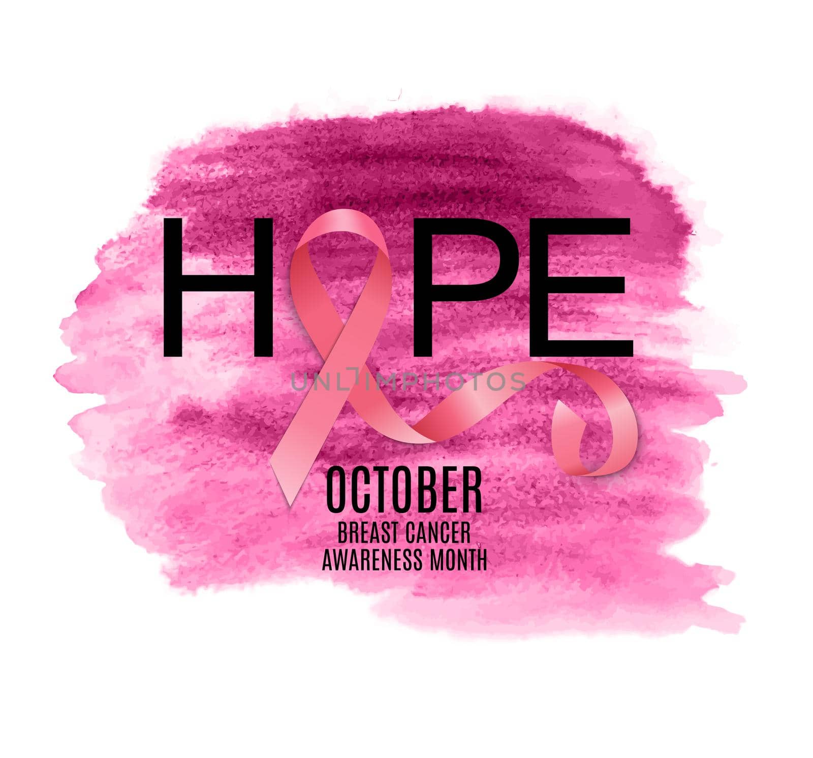 Breast Cancer Awareness Month Pink Ribbon Background Vector Illustration EPS10