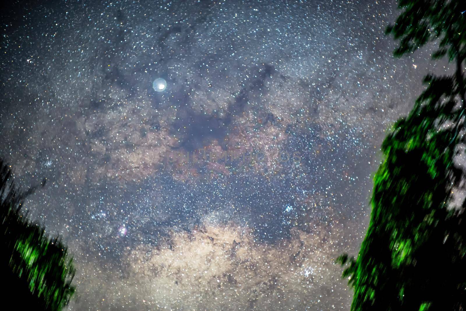 The center of the Milky Way, overlooking Lagoon Nebula, Trifid Nebula