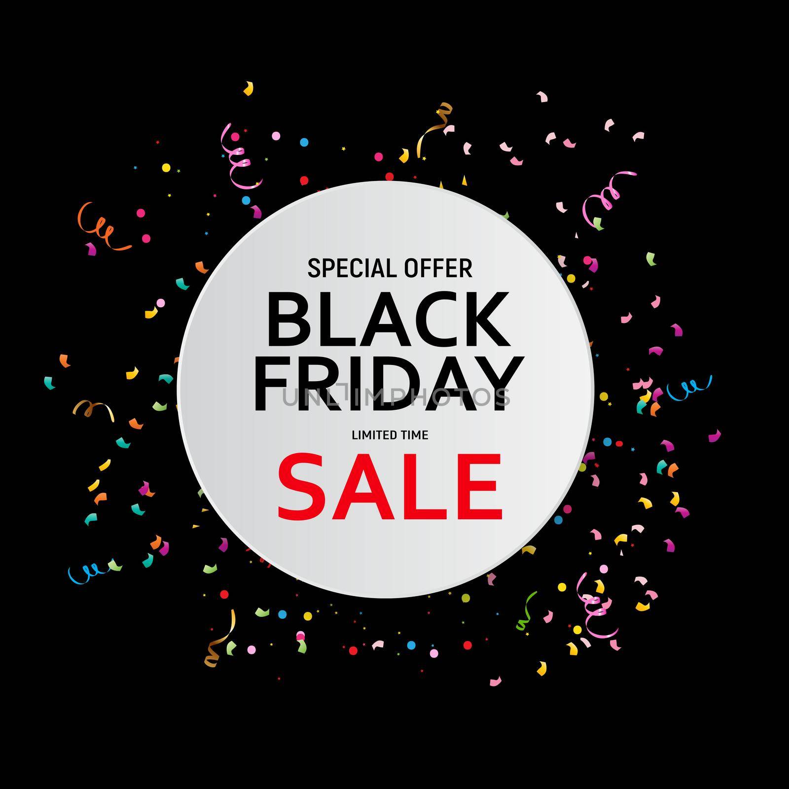 Black Friday Sale Banner Template. Vector Illustration by yganko