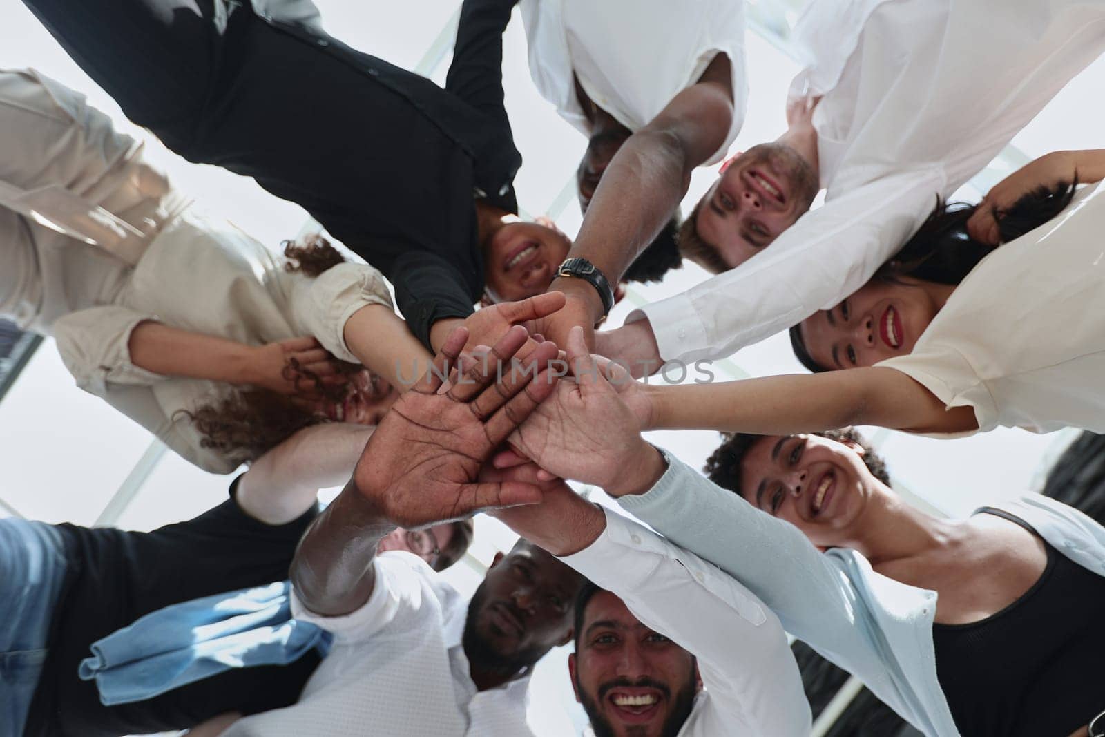 close up. portrait of a large group of diverse business people.