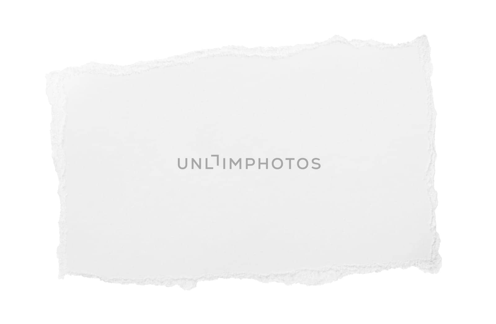 collection of white ripped pieces of paper on white background. each one is shot separately