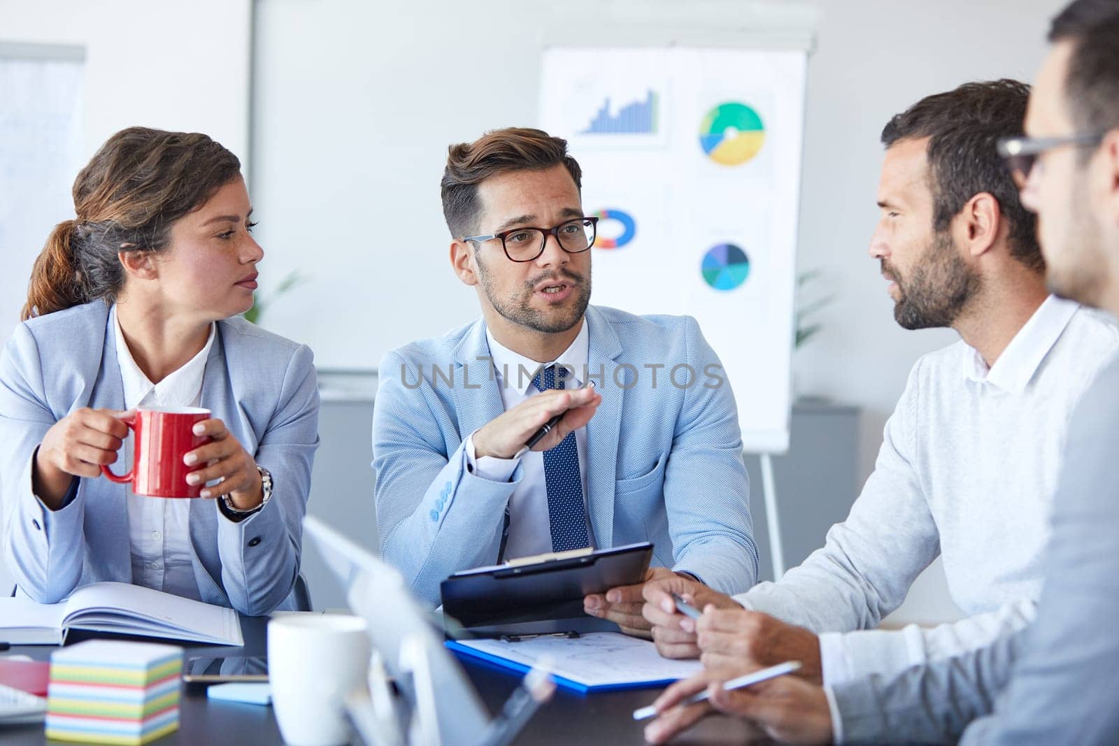 Successful businesspeople having a meeting in an office. Business concept