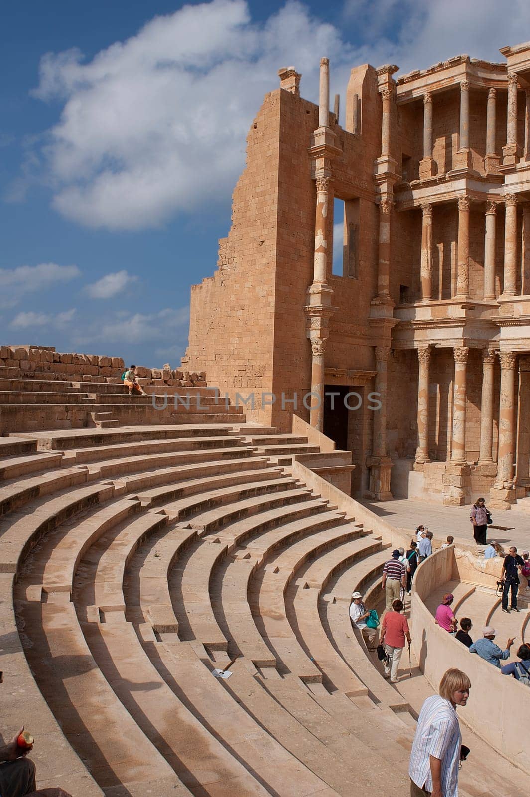 Archaeological Site of Sabratha, Libya - 10/31/2006:  The Theatre of the ancient Phoenician city of Sabratha