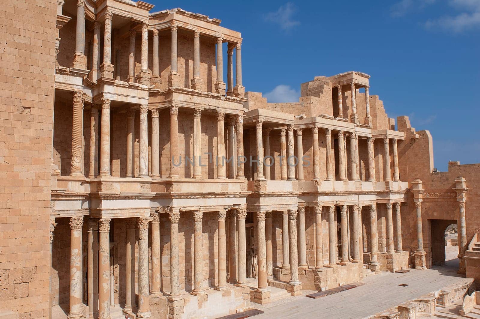 Archaeological Site of Sabratha, Libya - 10/31/2006:  The Theatre of the ancient Phoenician city of Sabratha