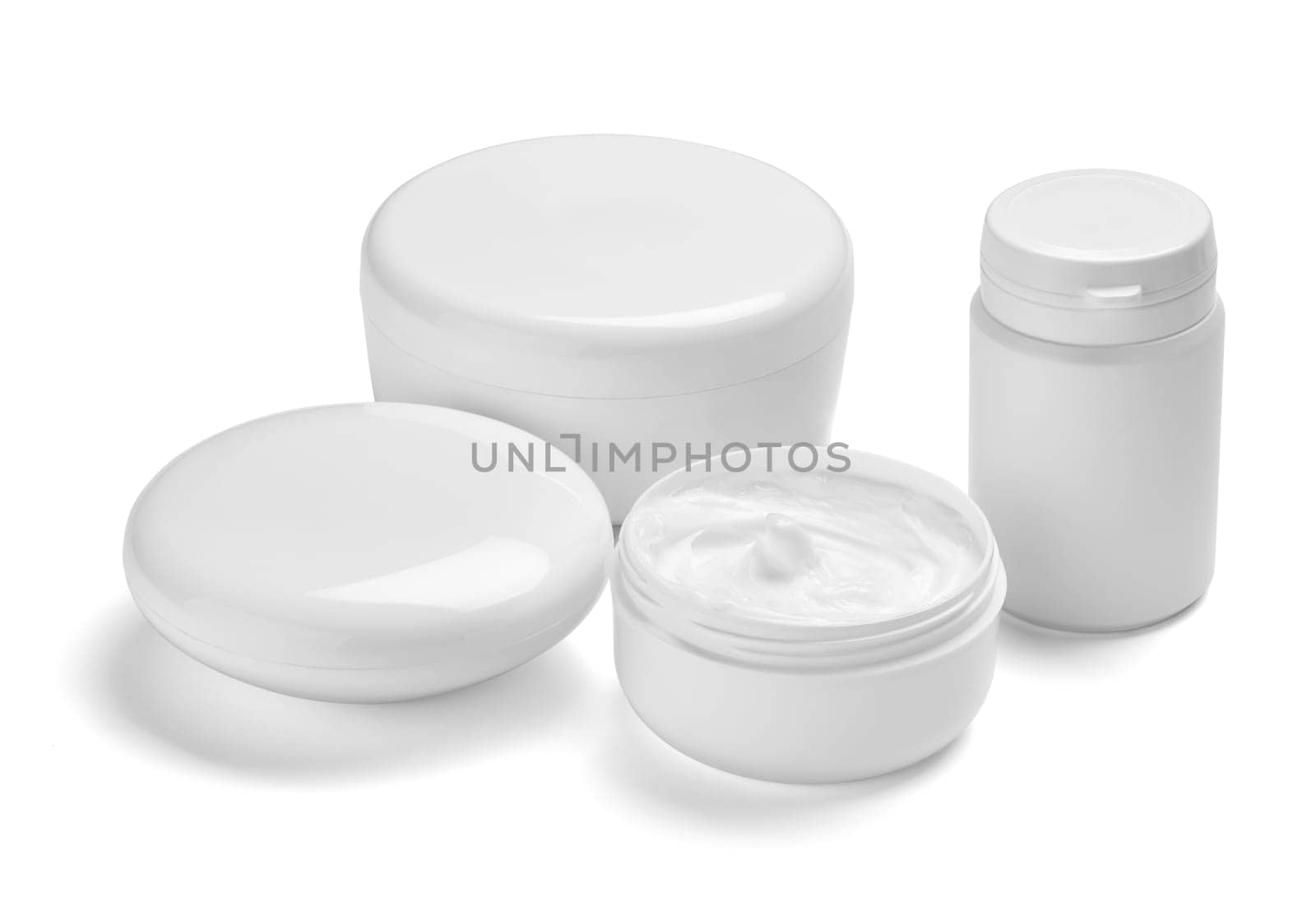 white cream container jar beauty moisturizer tube soap by Picsfive