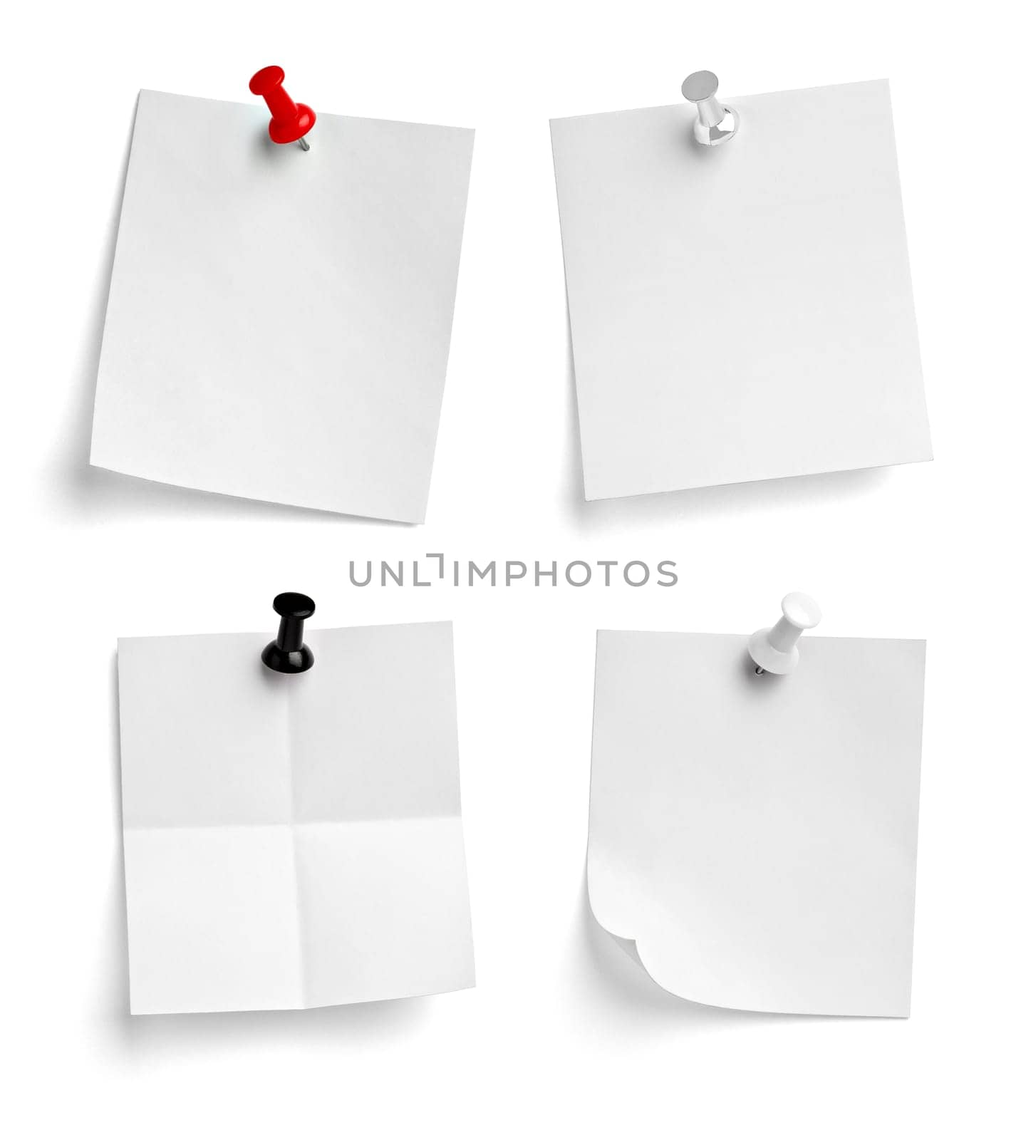 note paper push pin message red white black by Picsfive