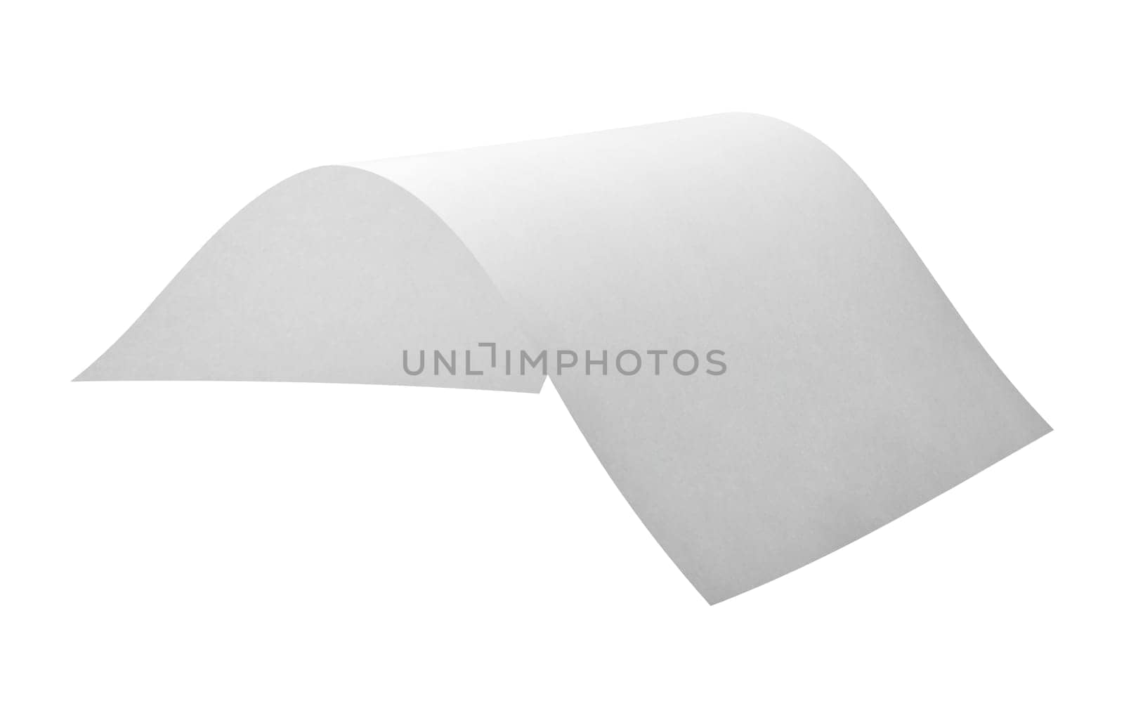 close up of flying papers on white background