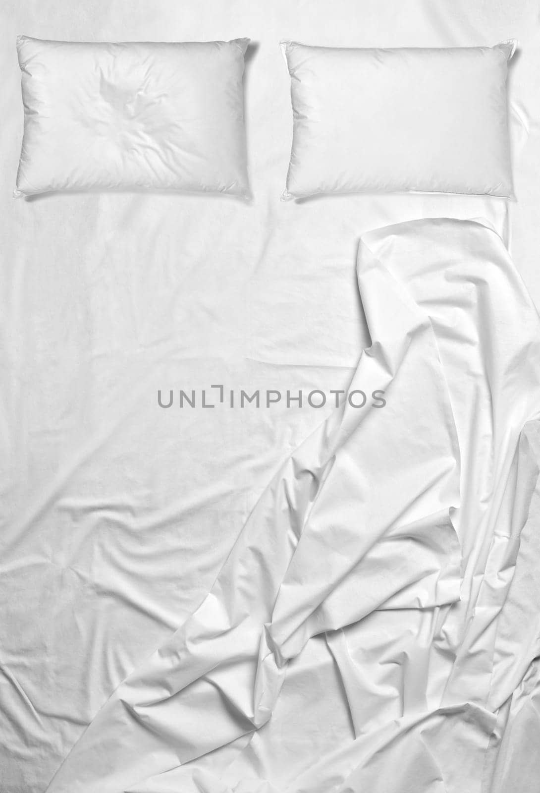 white bedding sheet and pillow sleep and dream bedroom concept