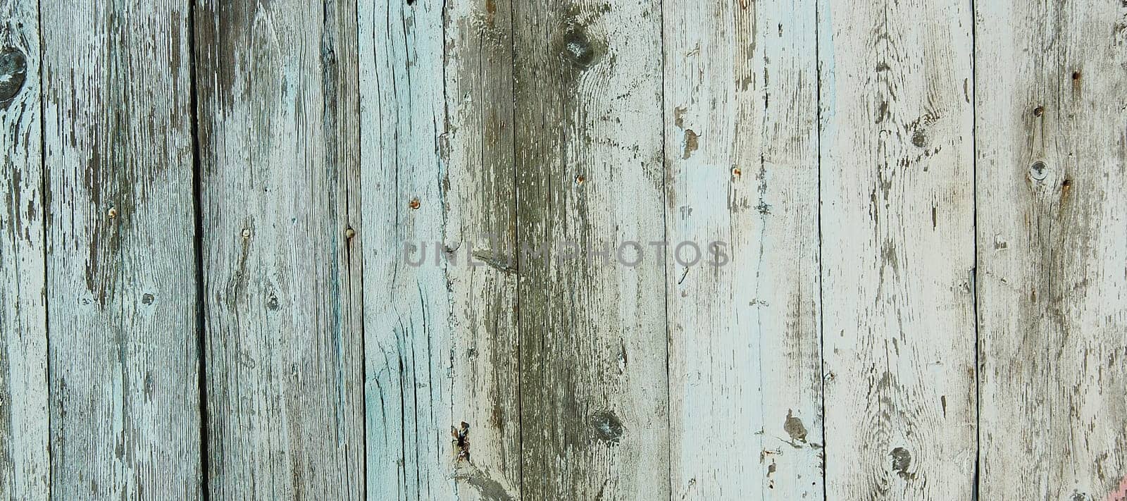 Old wooden board, with worn blue paint by Севостьянов