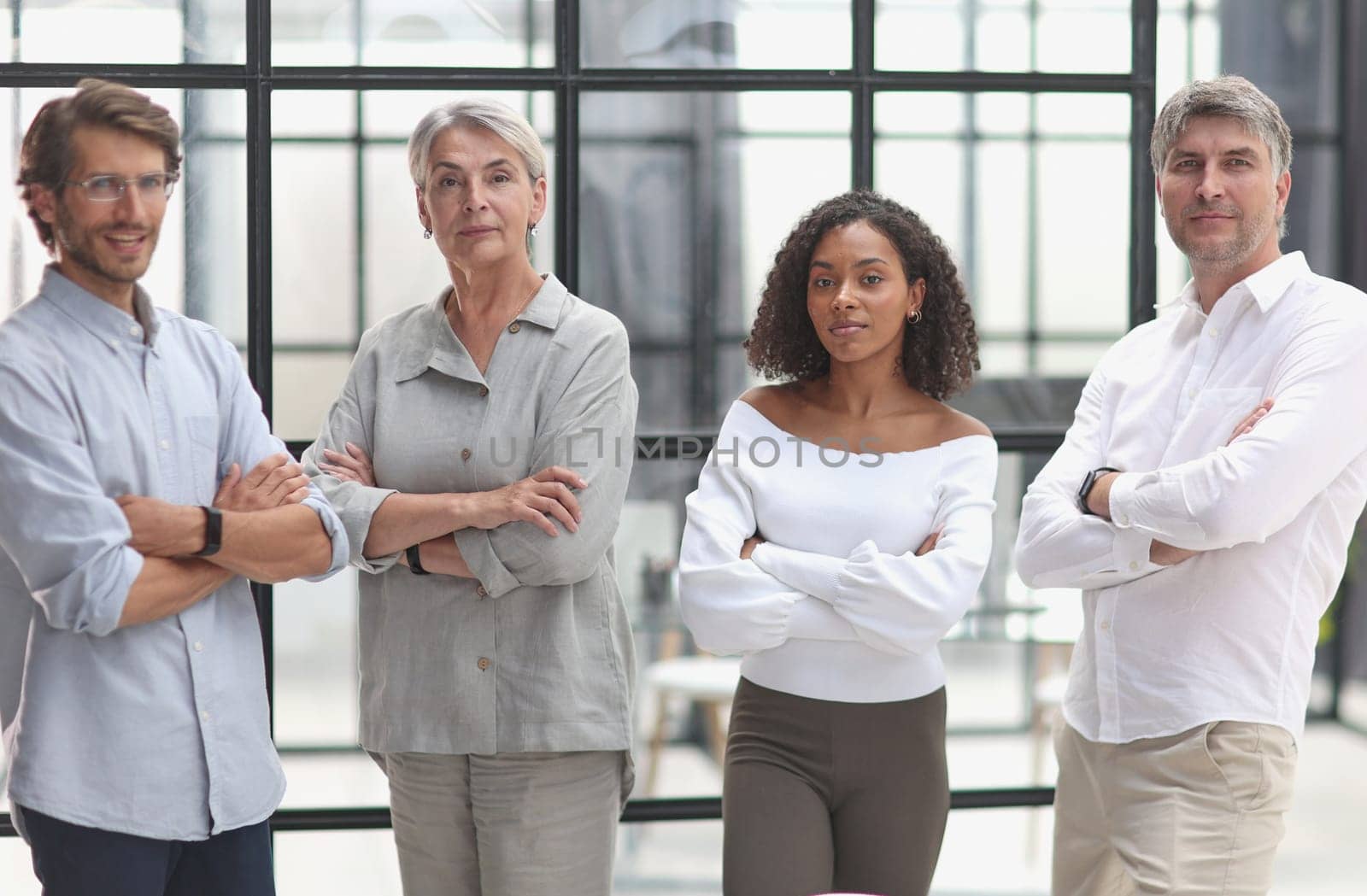 A group of young modern people in smart casual clothes
