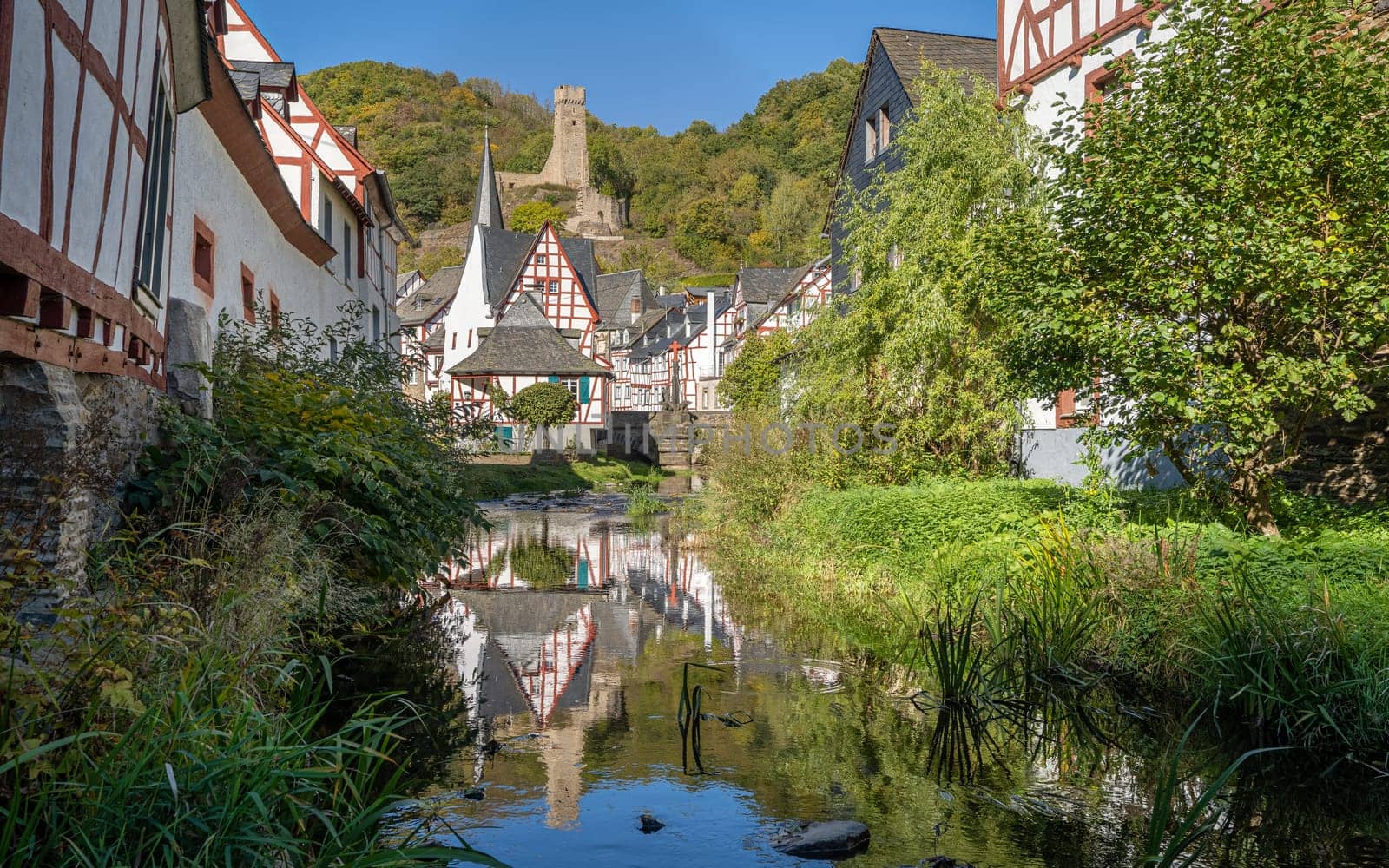 Traditional half-timber houses of the Eifel region, Monreal, Germany