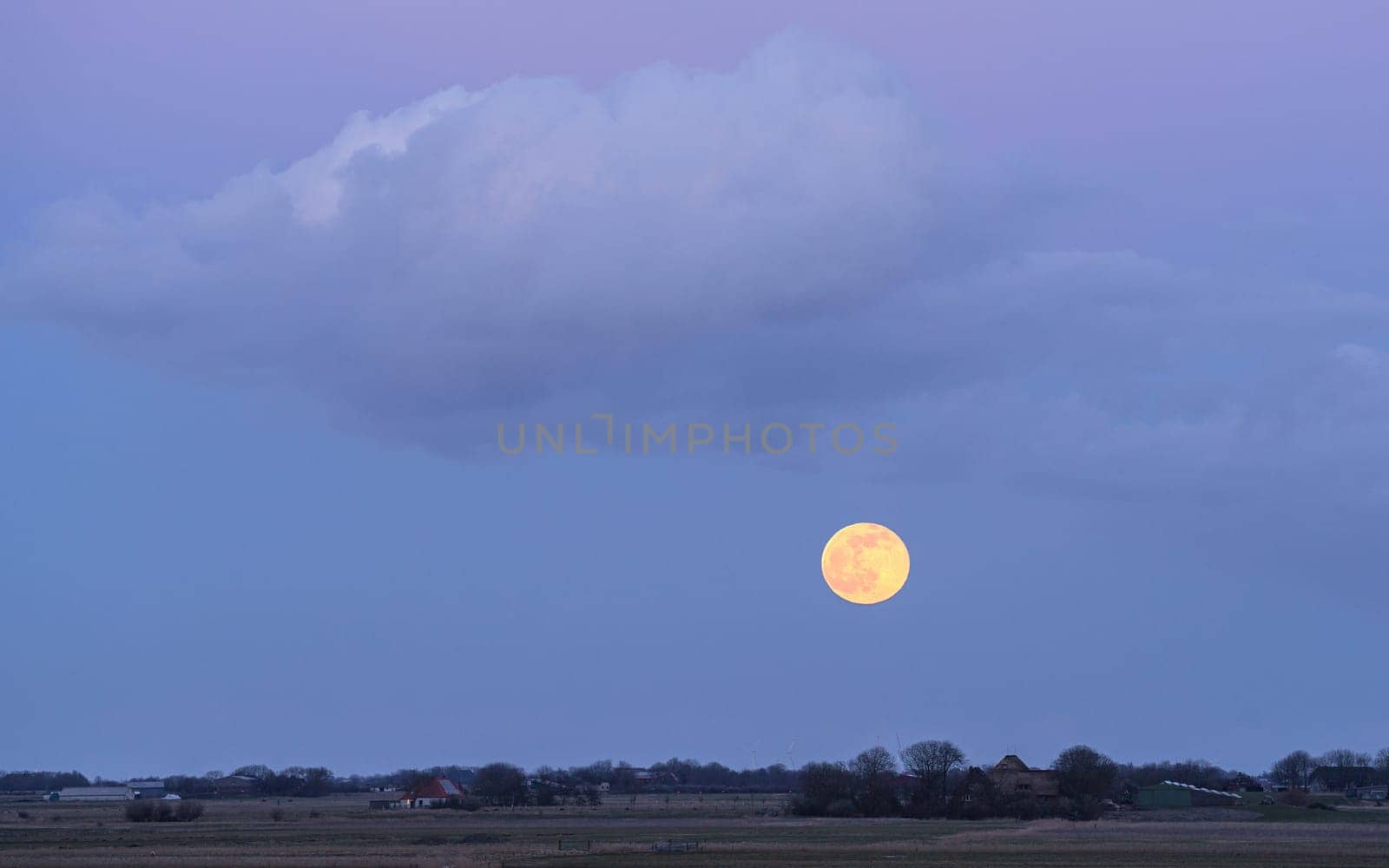 Evening sky with moon