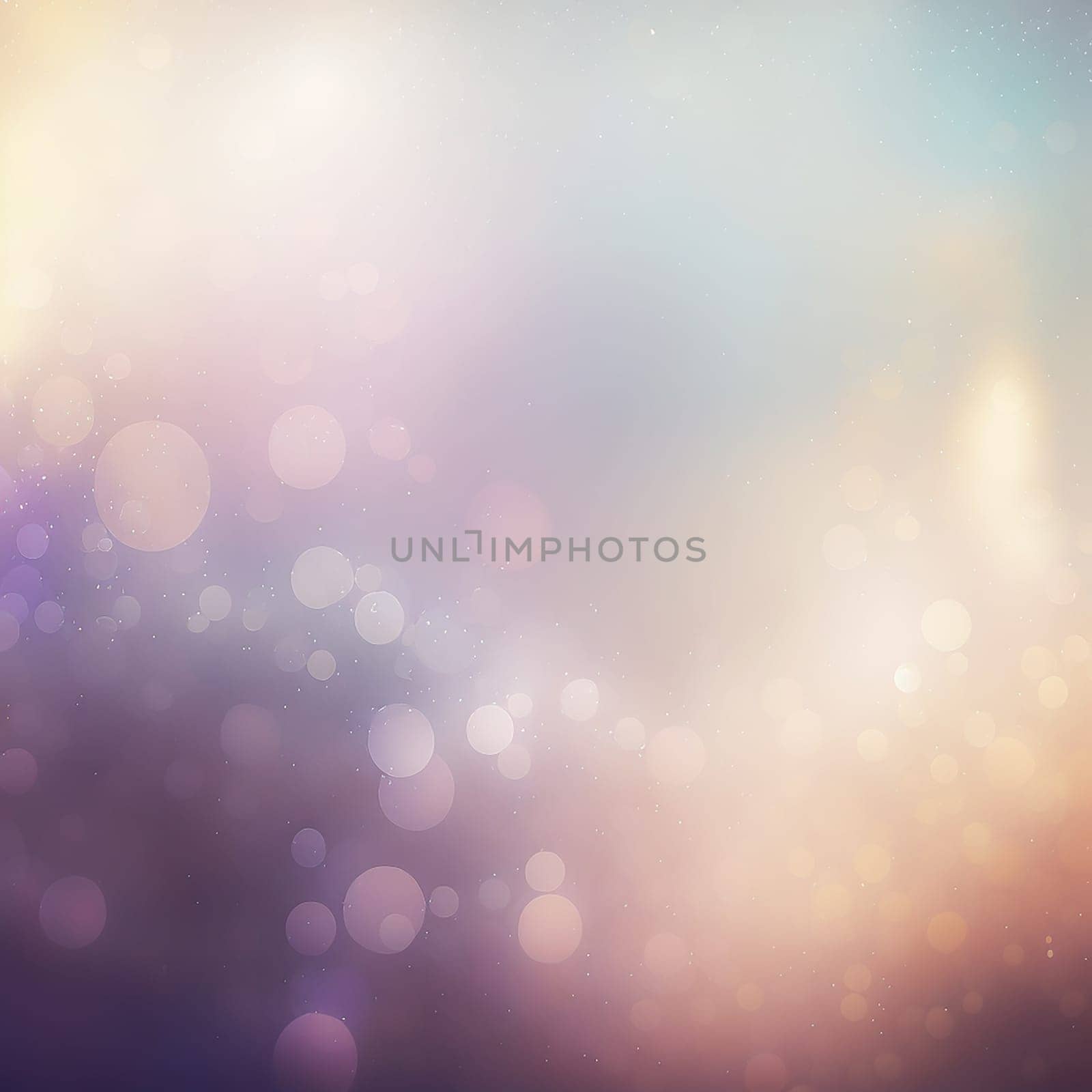 Illustration of soft light fantasy rainbow background and pastel color with bokeh lights,dreamy design element Generative AI