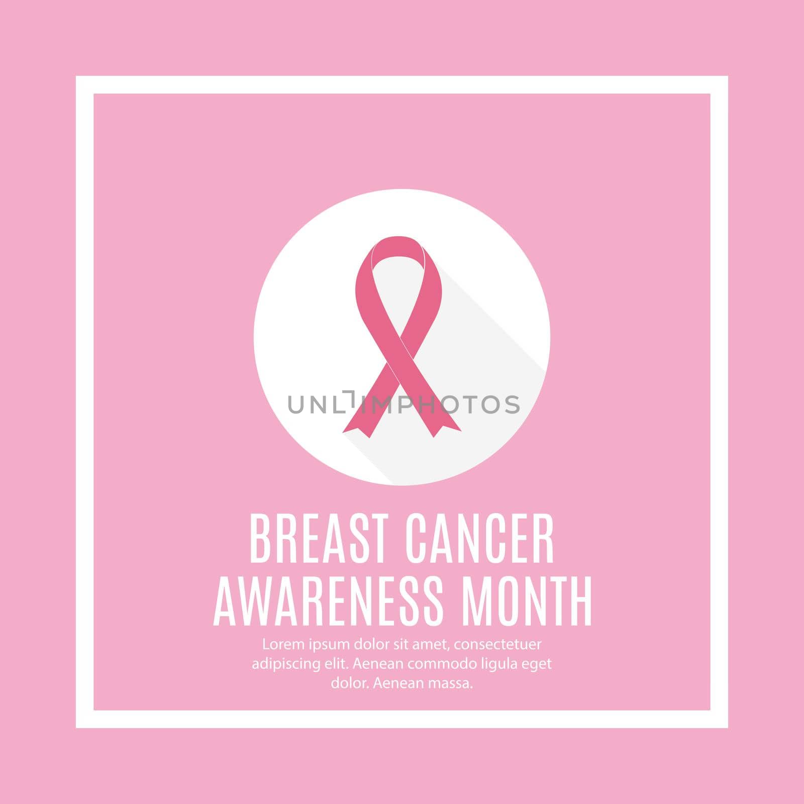 Breast Cancer Awareness Month Pink Ribbon Background Vector Illustration by yganko