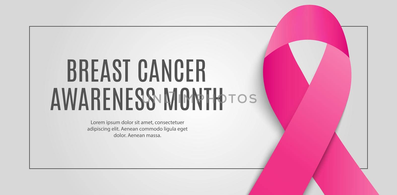 Breast Cancer Awareness Month Pink Ribbon Background Vector Illustration by yganko