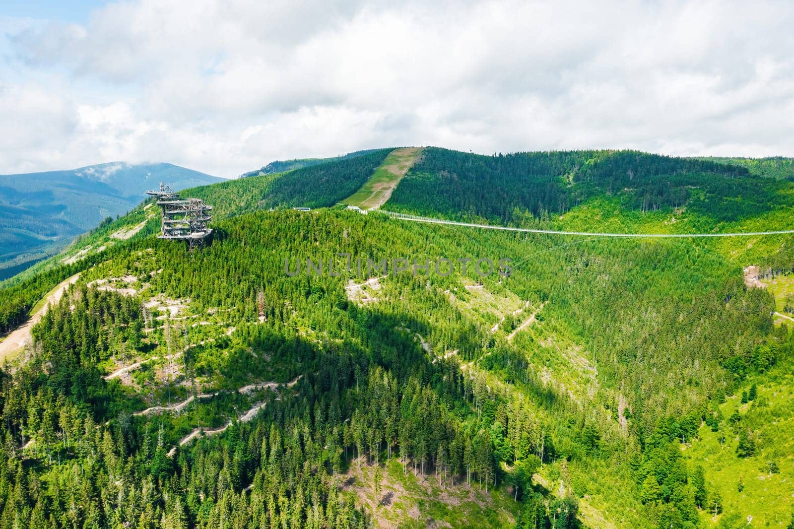 The worlds longest 721 meter suspension footbridge Sky bridge and observation tower the Sky walk by vladimka