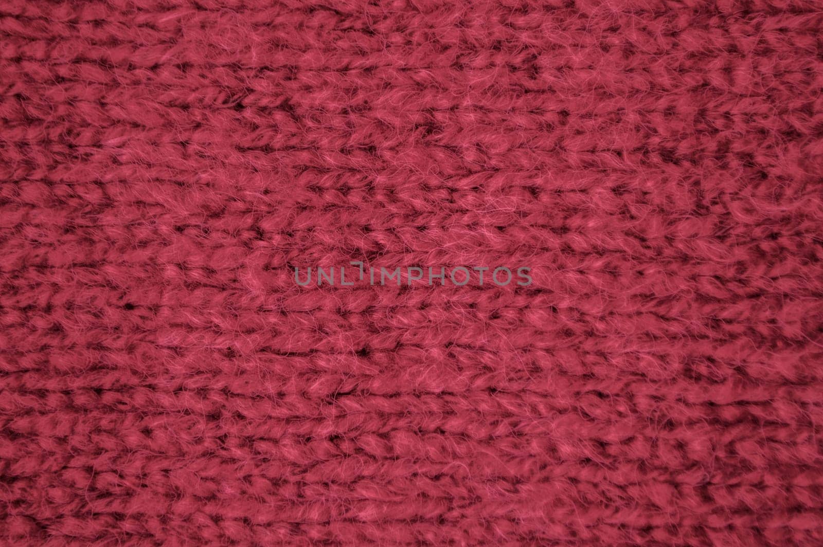 Soft Knitted Fabric. Vintage Woven Design. Fiber Knitwear Warm Background. Knitted Wool. Red Linen Thread. Nordic Xmas Scarf. Cotton Canvas Cashmere. Macro Abstract Wool.