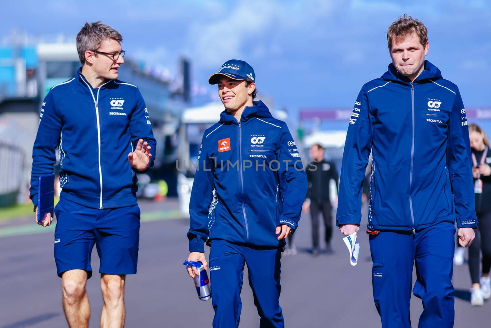 MELBOURNE, AUSTRALIA - MARCH 29: Nyck De Vries of the Netherlands inspecting the circuit before the 2023 Australian Formula 1 Grand Prix on 29th March 2023