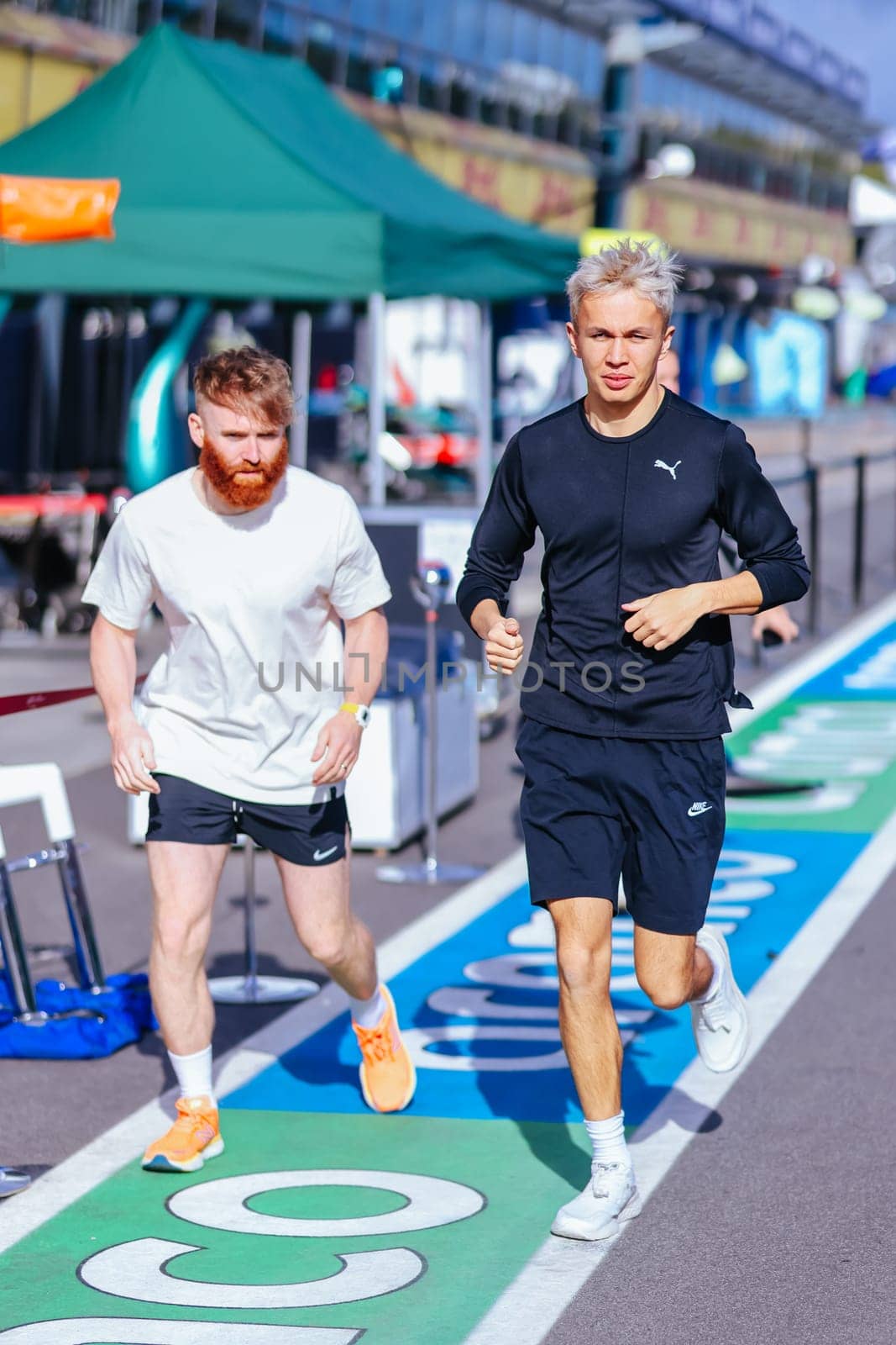 MELBOURNE, AUSTRALIA - MARCH 29: Alexander Albon of Thailand inspecting the circuit before the 2023 Australian Formula 1 Grand Prix on 29th March 2023