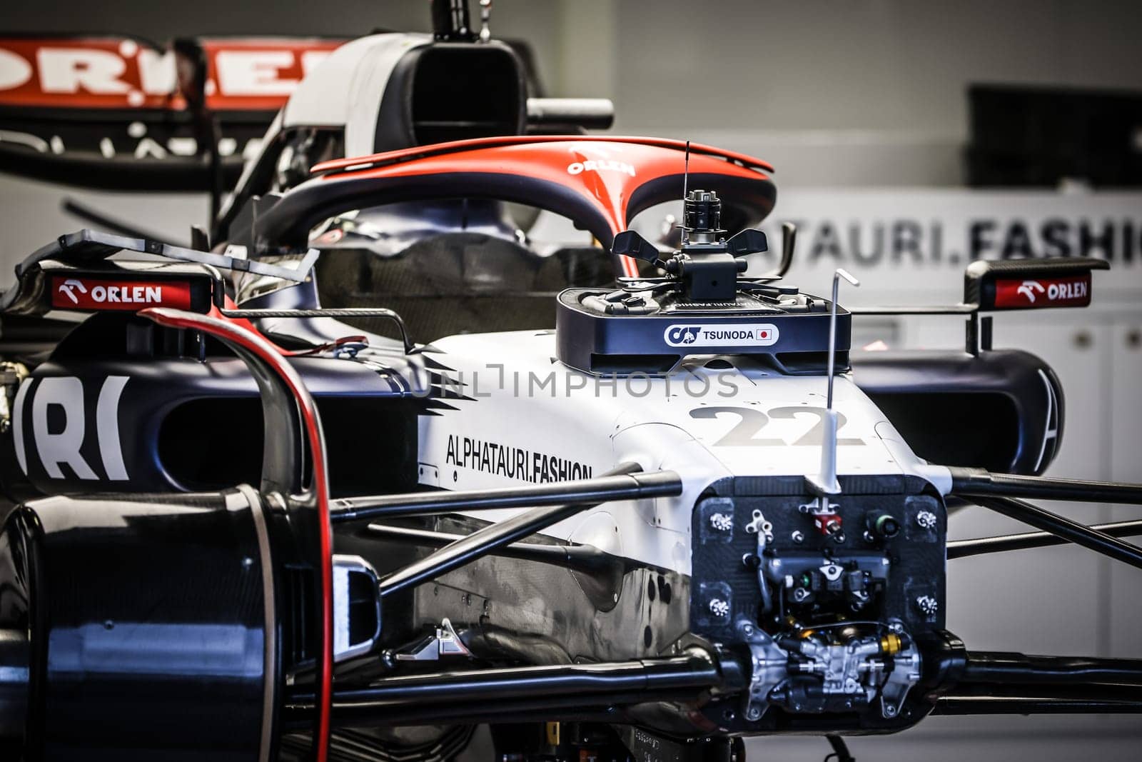 MELBOURNE, AUSTRALIA - MARCH 30: Scuderia AlphaTauri eat the 2023 Australian Formula 1 Grand Prix on 30th March 2023