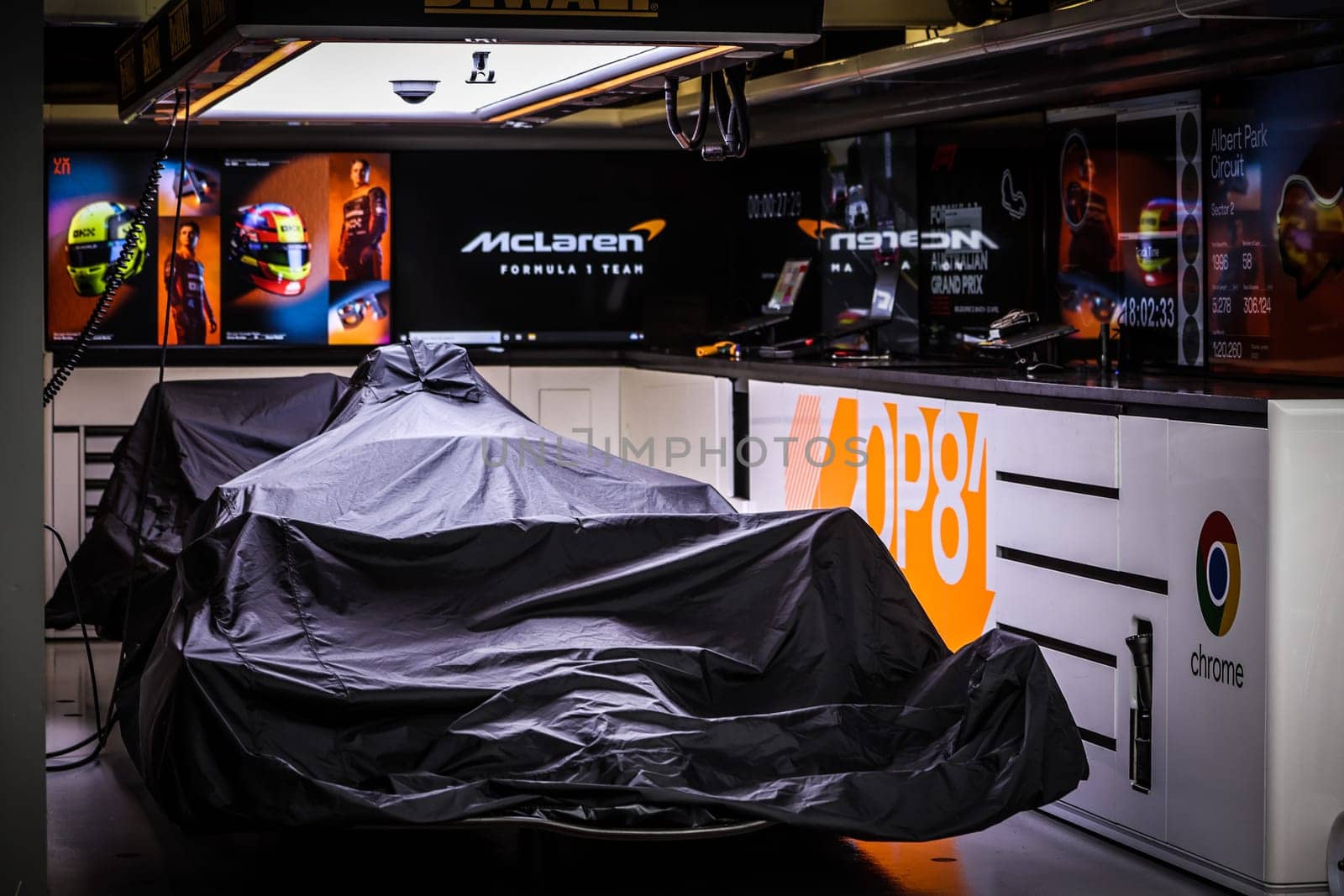 MELBOURNE, AUSTRALIA - MARCH 30: McLaren Formula 1 Team at the 2023 Australian Formula 1 Grand Prix on 30th March 2023