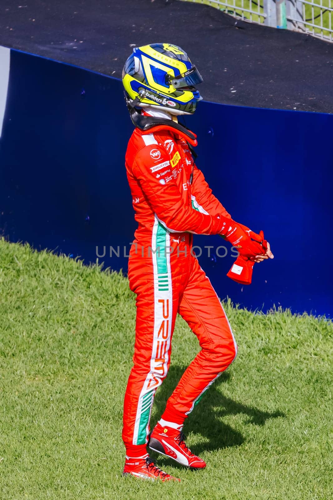 MELBOURNE, AUSTRALIA - MARCH 31: Oliver Bearman of Prema Racing in F2 at the 2023 Australian Formula 1 Grand Prix on 31st March 2023