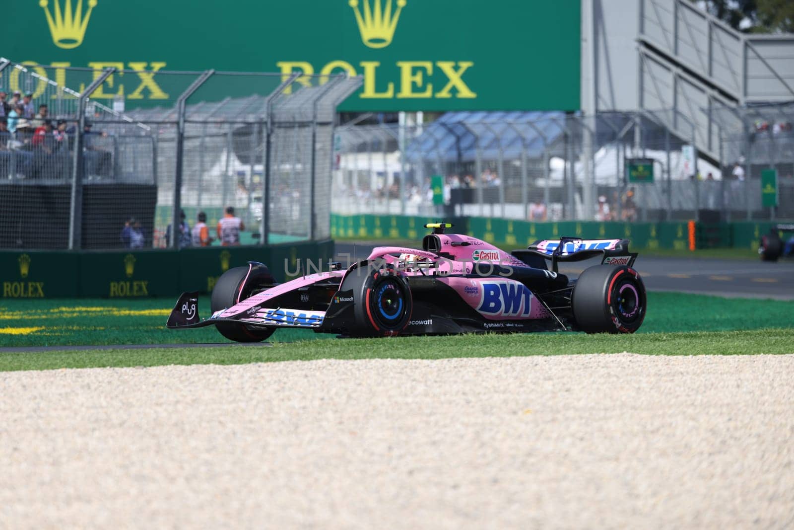 MELBOURNE, AUSTRALIA - MARCH 31: Pierre Gasly of France drives the Alpine A523 Renault during practice at the 2023 Australian Grand Prix at Albert Park in Melbourne, Australia