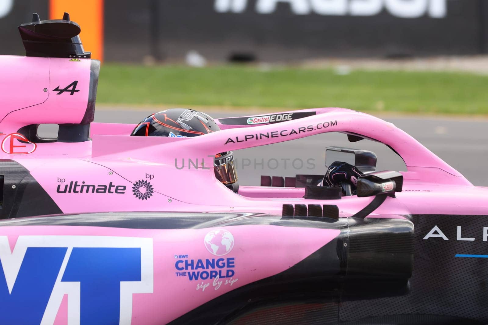MELBOURNE, AUSTRALIA - MARCH 31: Esteban Ocon of France drives the Alpine A523 Renault during practice in the 2023 Australian Grand Prix at Albert Park in Melbourne, Australia