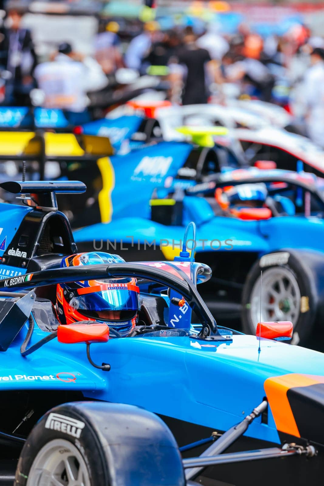 MELBOURNE, AUSTRALIA - MARCH 31: F3 racer Nikita Bedrin of Jenzer Motorsport at the 2023 Australian Formula 1 Grand Prix on 31st March 2023