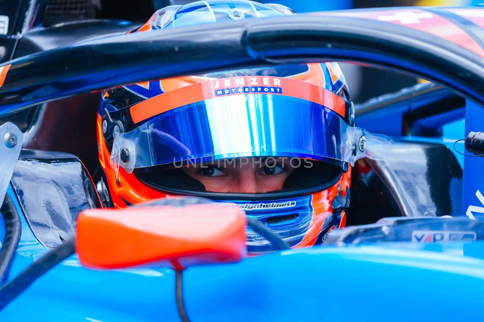 MELBOURNE, AUSTRALIA - MARCH 31: F3 racer Nikita Bedrin of Jenzer Motorsport at the 2023 Australian Formula 1 Grand Prix on 31st March 2023