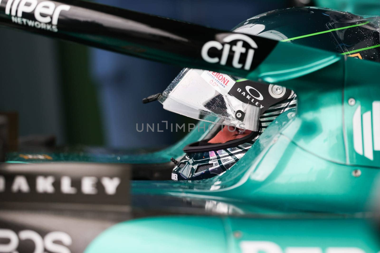 MELBOURNE, AUSTRALIA - MARCH 31: Lance Stroll of Canada drives the Aston Martin AMR23 Mercedes during practice in the 2023 Australian Grand Prix at Albert Park in Melbourne, Australia