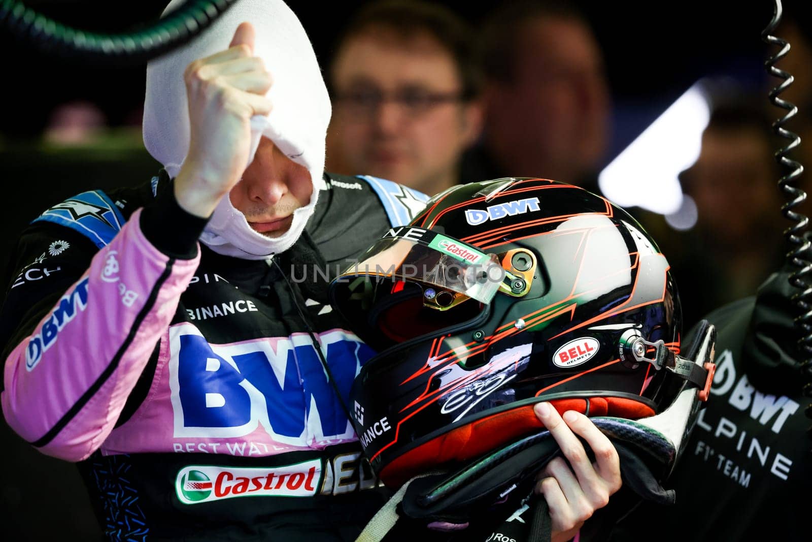 MELBOURNE, AUSTRALIA - MARCH 31: Esteban Ocon of France of Alpine F1 Team during practice at the 2023 Australian Formula 1 Grand Prix on 31st March 2023
