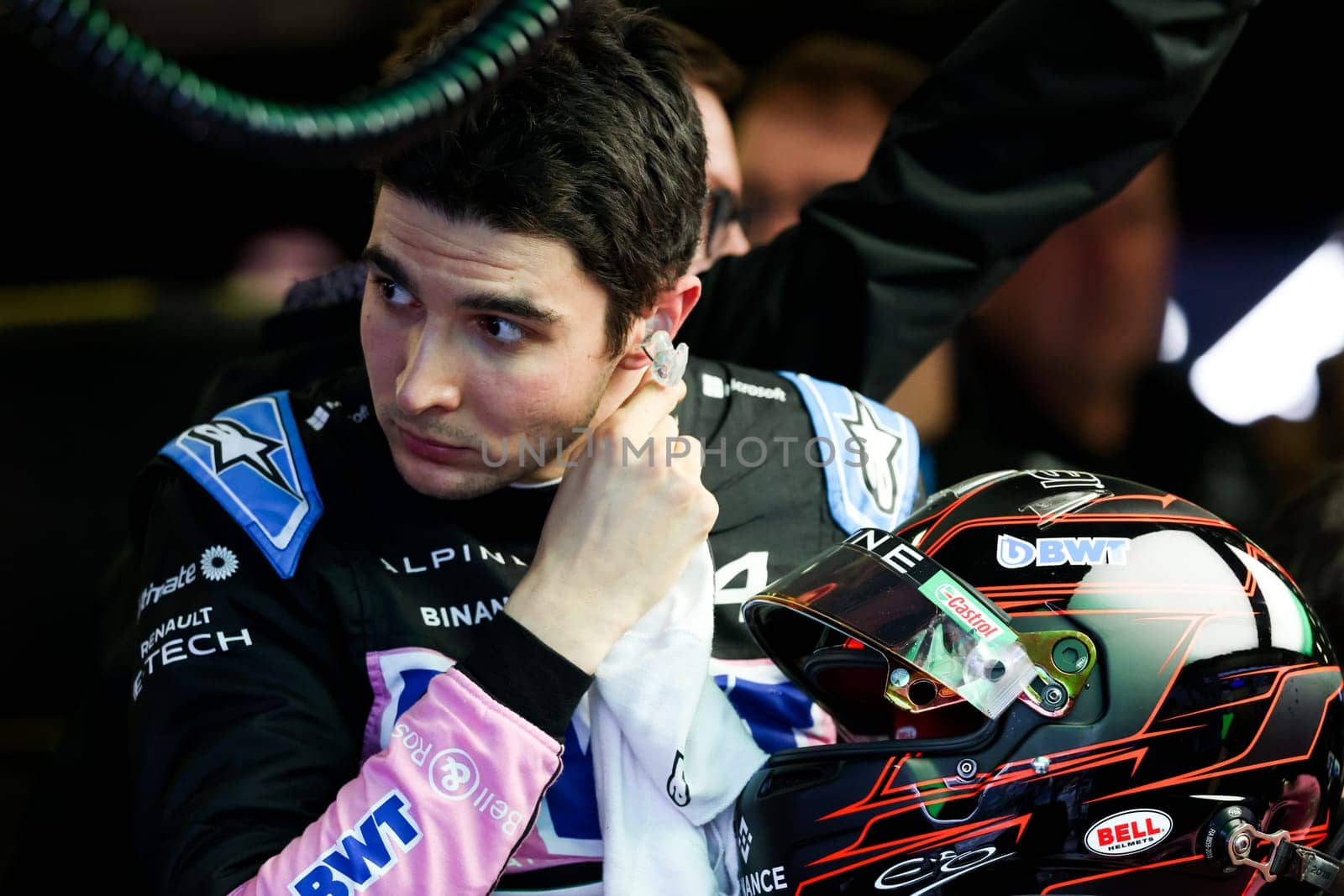 MELBOURNE, AUSTRALIA - MARCH 31: Esteban Ocon of France of Alpine F1 Team during practice at the 2023 Australian Formula 1 Grand Prix on 31st March 2023