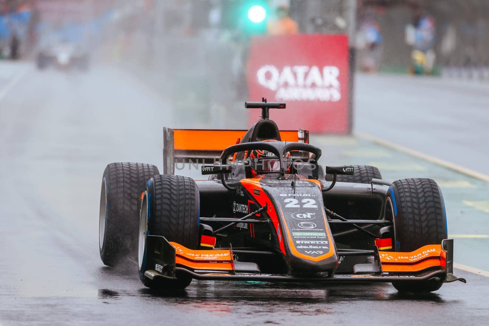 MELBOURNE, AUSTRALIA - MARCH 31: Richard Verschoor of Van Amersfoort Racing in F2 at the 2023 Australian Formula 1 Grand Prix on 31st March 2023