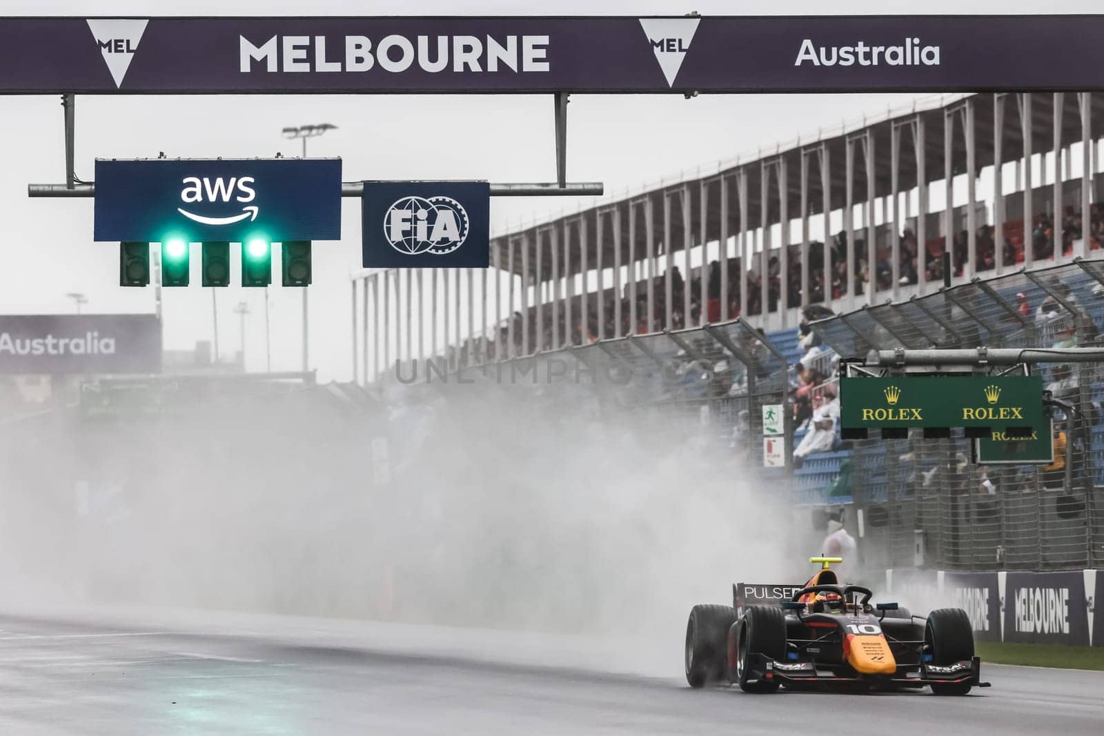 MELBOURNE, AUSTRALIA - MARCH 31: Isack Hadjar of Hitech Pulse-Eight in F2 at the 2023 Australian Formula 1 Grand Prix on 31st March 2023