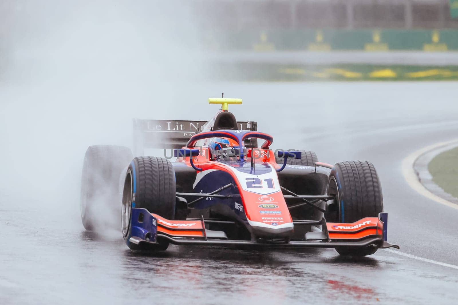 MELBOURNE, AUSTRALIA - MARCH 31: Clément Novalak of Trident in F2 at the 2023 Australian Formula 1 Grand Prix on 31st March 2023