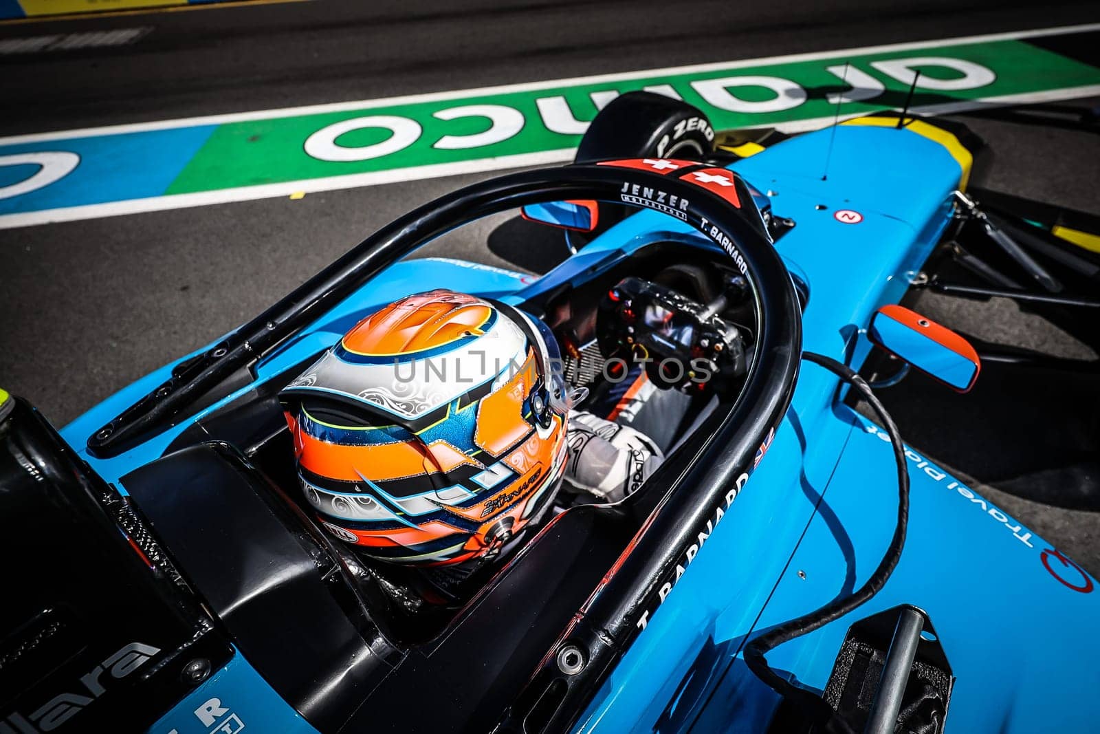 MELBOURNE, AUSTRALIA - MARCH 31: F3 racer Taylor Barnard of Jenzer Motorsport at the 2023 Australian Formula 1 Grand Prix on 31st March 2023