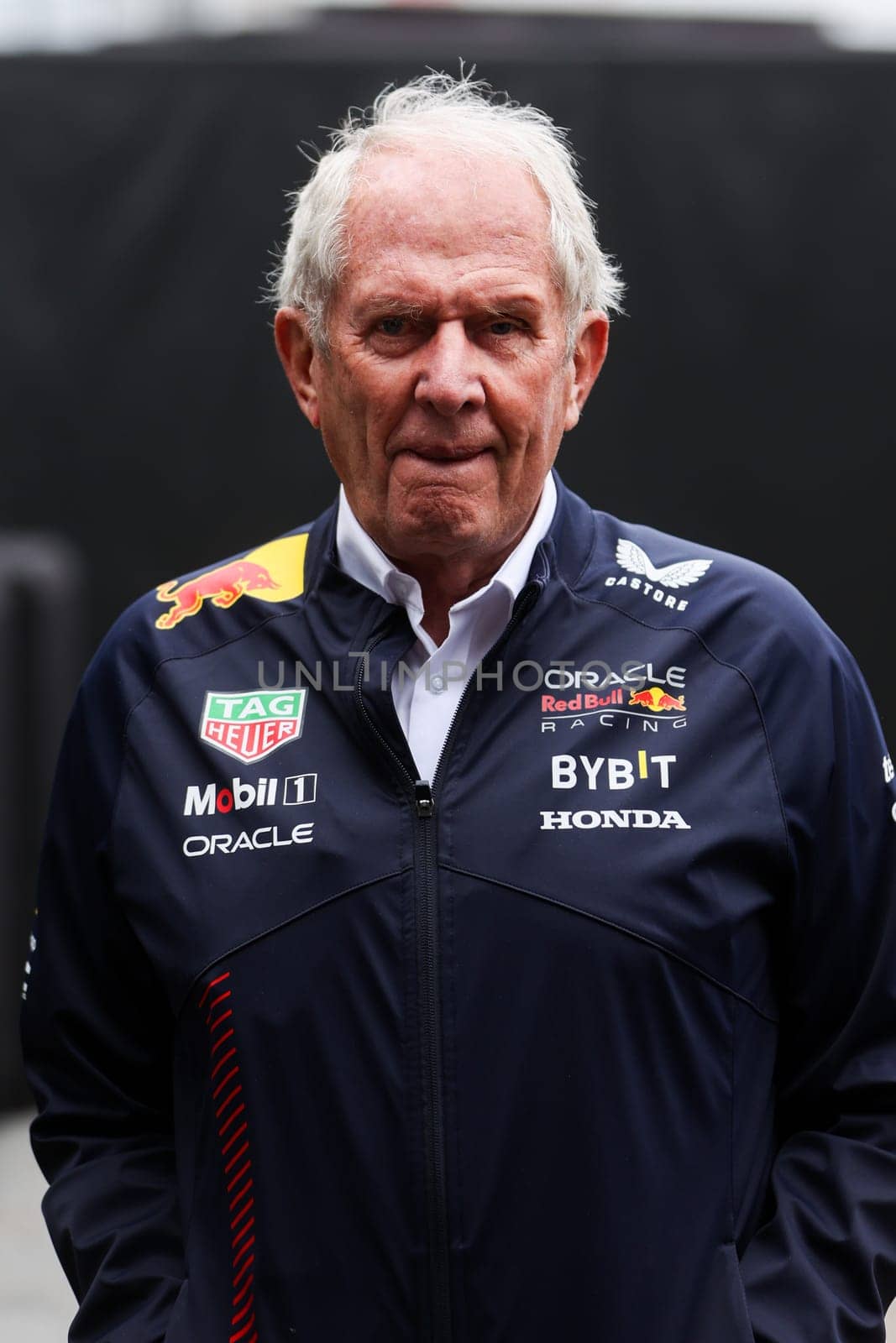 MELBOURNE, AUSTRALIA - APRIL 01: Oracle Red Bull Racing advisor Helmut Marko at the 2023 Australian Formula 1 Grand Prix on 1st April 2023