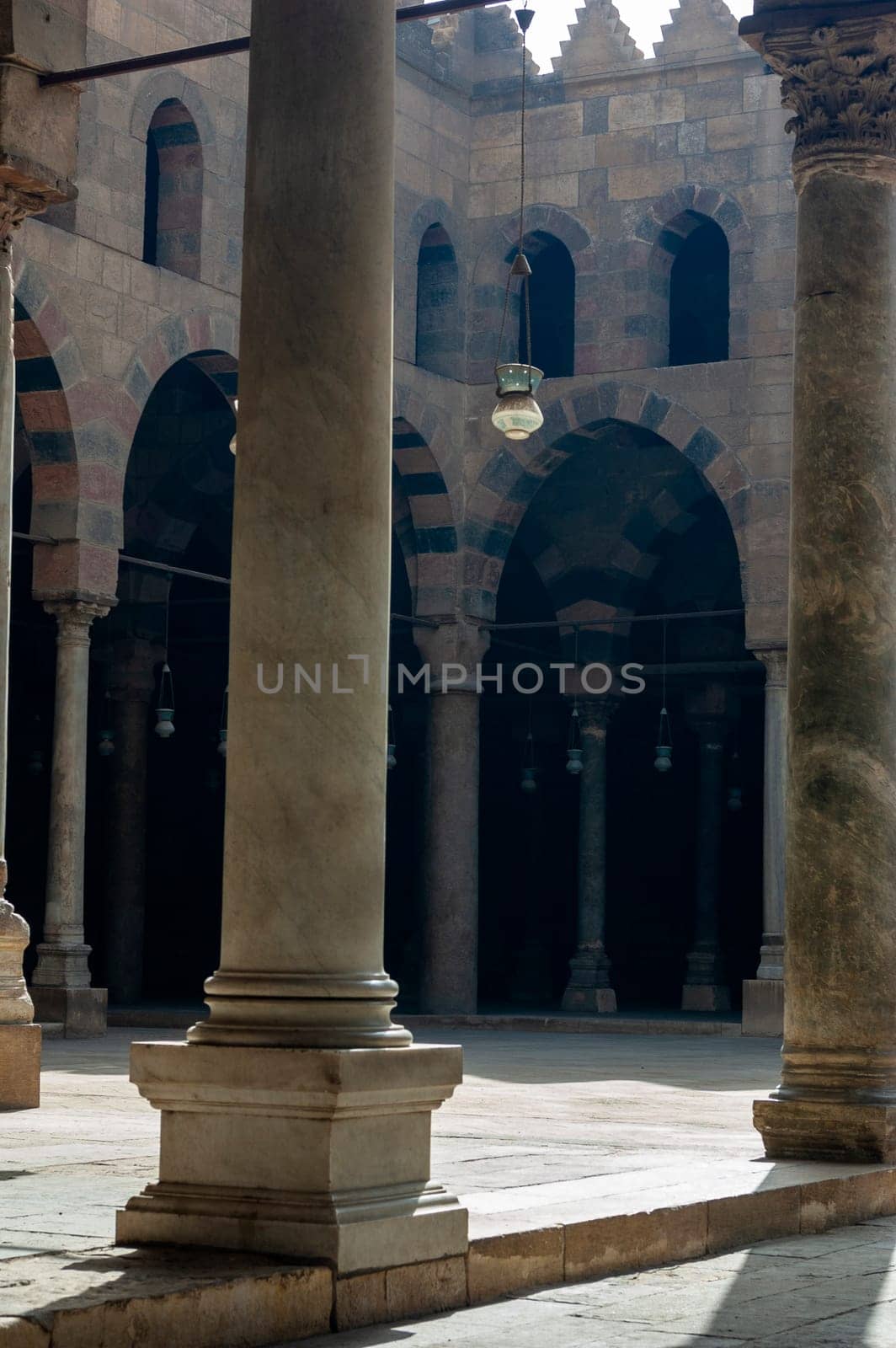 Cairo, Egypt - April 14 2008: The mosque of en Nasir in the Citadel of Cairo. Egypt