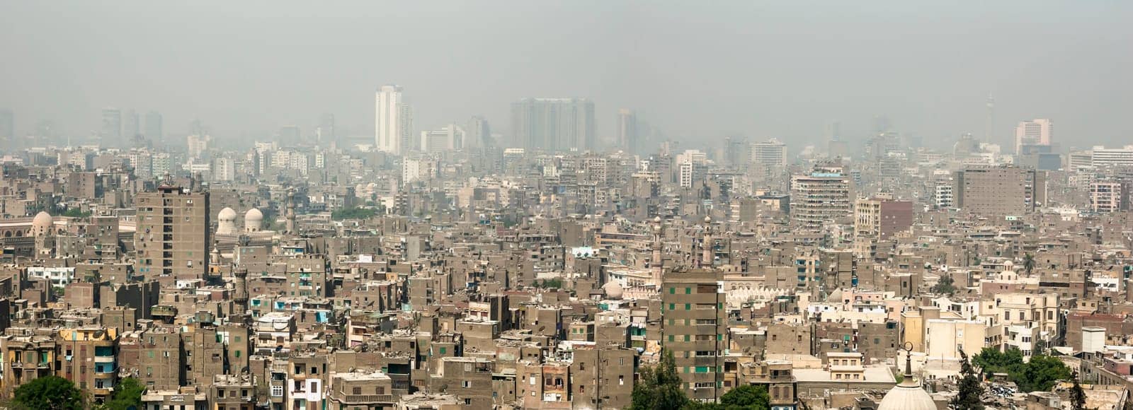 Cairo, Egypt - April 14 2008: Panoramic view of Cairo, Egypt.