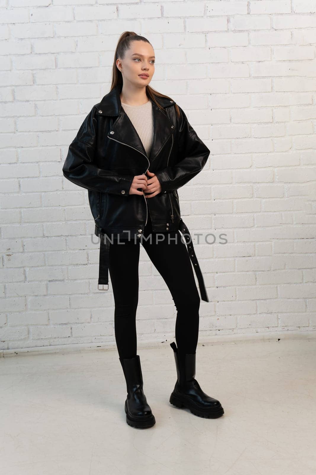 casual background clothing black white isolated design zipper jacket fashion leather clothes style by 89167702191